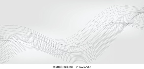 Abstract vector gradient white background with wavy lines.
