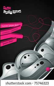 gráfico vectorial abstracto, fondo en estilo graffiti 3d