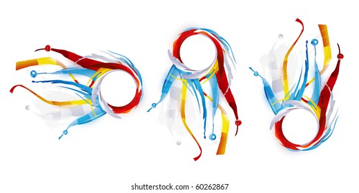 abstrakte Vektorgrafik, Banner im Graffiti-Stil