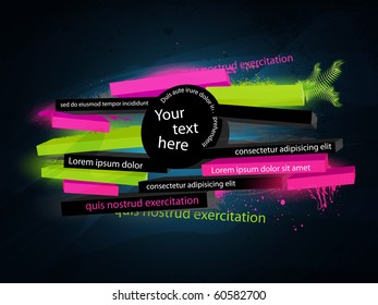 abstract vector graphic, banner in graffiti style