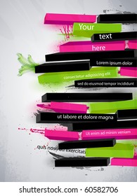 abstract vector graphic, banner in graffiti style
