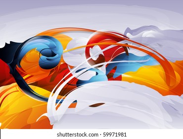 abstract vector graphic, bright background in graffiti