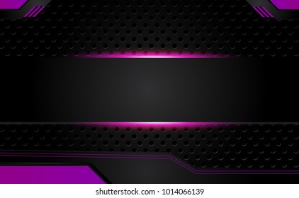 Abstract vector graphic brochure design background purple and black.