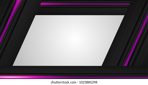 Abstract vector graphic brochure design background purple and black.