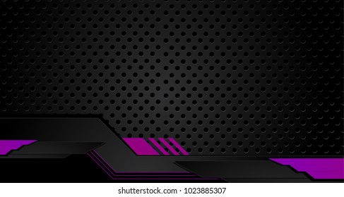 Abstract vector graphic brochure design background purple and black.
