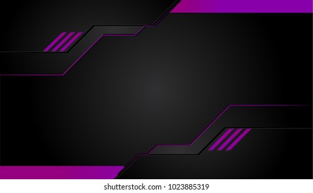 Abstract vector graphic brochure design background purple and black.
