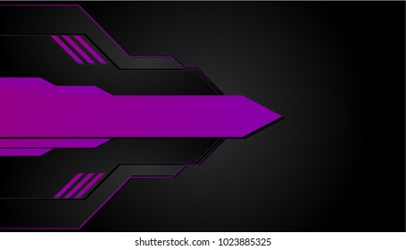 Abstract vector graphic brochure design background purple and black.
