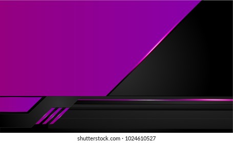 Abstract vector graphic brochure design background purple and black.