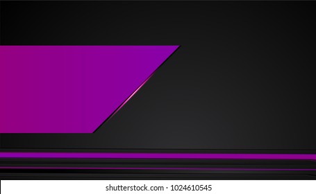 Abstract vector graphic brochure design background purple and black.