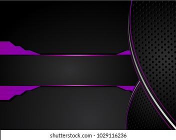 Abstract vector graphic brochure design background purple and black.Trends 2018
