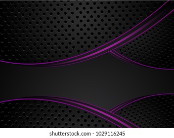 Abstract vector graphic brochure design background purple and black.Trends 2018