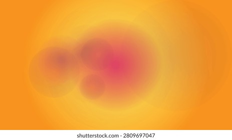 Abstract vector graphic design featuring soft circular gradients in vibrant shades of warm yellow and orange