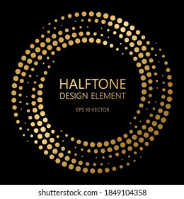 Abstract vector graphic element, golden spiral, halftone style , for web design, presentation, business card, invitation, poster, cover, landing page.