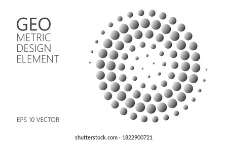 Abstract vector graphic element , halftone style , for web design, presentation, business card, invitation, poster, cover, landing page.