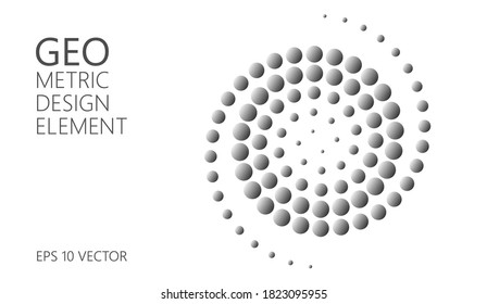 Abstract vector graphic element , halftone style , for web design, presentation, business card, invitation, poster, cover, landing page.