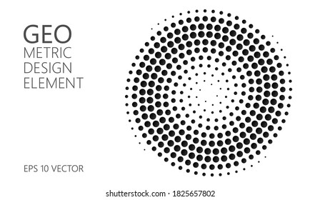 Abstract vector graphic element , halftone style , for web design, presentation, business card, invitation, poster, cover, landing page.