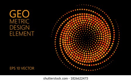 Abstract vector graphic element , halftone style , for web design, presentation, business card, invitation, poster, cover, landing page.