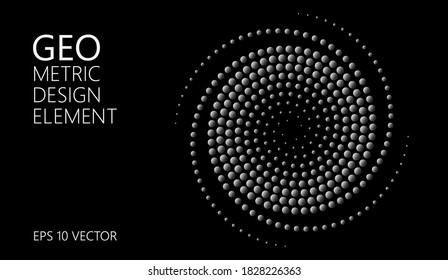 Abstract vector graphic element , halftone style , for web design, presentation, business card, invitation, poster, cover, landing page.