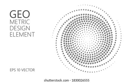 Abstract vector graphic element , halftone style , for web design, presentation, business card, invitation, poster, cover, landing page.