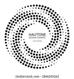 Abstract vector graphic element, spiral, halftone style , for web design, presentation, business card, invitation, poster, cover, landing page.