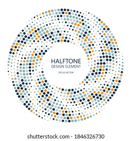 Abstract vector graphic element, spiral, halftone style , for web design, presentation, business card, invitation, poster, cover, landing page.