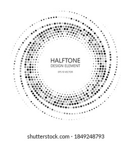 Abstract vector graphic element,  spiral, halftone style , for web design, presentation, business card, invitation, poster, cover, landing page.