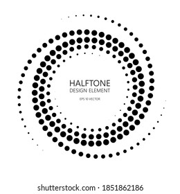 Abstract vector graphic element,  spiral, halftone style , for web design, presentation, business card, invitation, poster, cover, landing page.