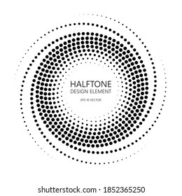 Abstract vector graphic element,  spiral, halftone style , for web design, presentation, business card, invitation, poster, cover, landing page.