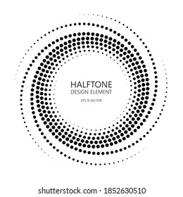 Abstract vector graphic element,  spiral, halftone style , for web design, presentation, business card, invitation, poster, cover, landing page.
