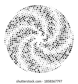 Abstraktes Vektorgrafik-Element, Spirale, Halftone Stil , für Web-Design, Präsentation, Visitenkarte, Einladung, Poster, Cover, Landing-Page.