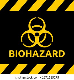 Abstract vector graphic illustration of biohazard symbol.