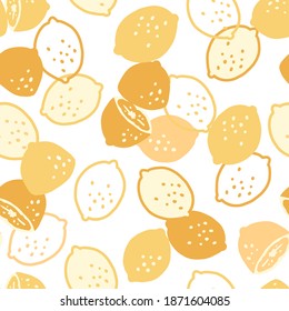 Abstract Vector Graphic Illustration Eureka Yellow Lemon Day Seamless Pattern Can Be Used For Background And Apparel Design