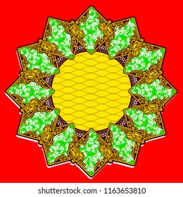 Abstract Vector Graphic illustration file, Textile african print.