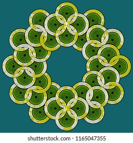 Abstract Vector Graphic illustration file, Textile african print.