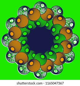 Abstract Vector Graphic illustration file, Textile african print.