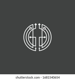 Abstract vector graphic illustration of a sign symbolizing the Gnostic heresy