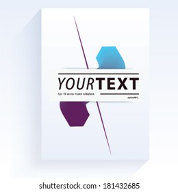 Abstract vector graphic on white paper with your text.