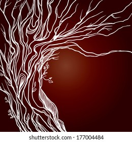 Abstract vector graphic tree