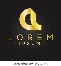 Abstract vector graphic type symbol. Elegant minimal style corporate identity logo template. Vector illustration.