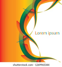 Abstract vector graphics with decorative curved stripes