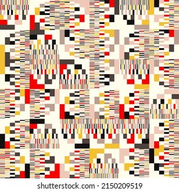 Abstract vector graphics design made with generative art approach using different geometric shapes and bold forms for poster, cover, art, presentation, prints, fabric, wallpaper and etc.