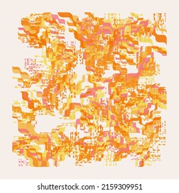 Abstract vector graphics design made with generative art approach using different geometric shapes and bold forms for poster, cover, art, presentation, prints, fabric, wallpaper and etc.