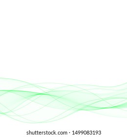Abstract vector graphics. green wave. template for advertising
