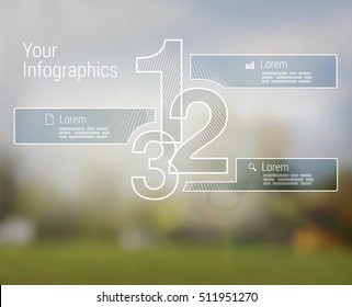 Abstract Vector Graphics Shapes and Numbers for Your Full Page Content 

