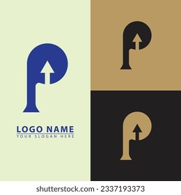 Abstract vector graphics simple flat illustration. Great for business, industry, initials, arrows.