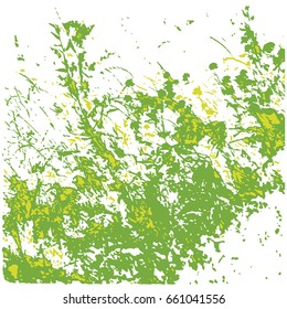 Abstract vector grass - green, yellow, white back