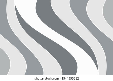 Abstract vector gray background with curved lines. Pattern backdrop for landing pages.