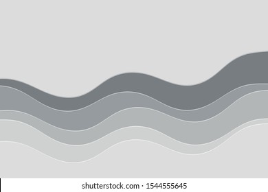 Abstract vector gray background with curved lines. Pattern backdrop for landing pages.