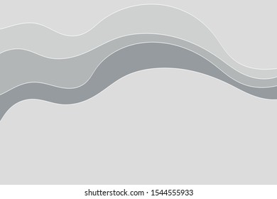 Abstract vector gray background with curved lines. Pattern backdrop for landing pages.
