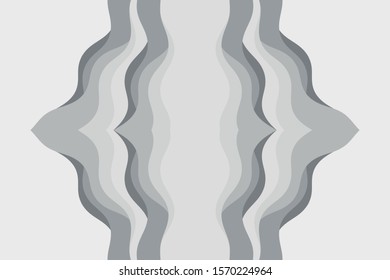 Abstract vector gray background with curved lines. Pattern backdrop for landing pages.